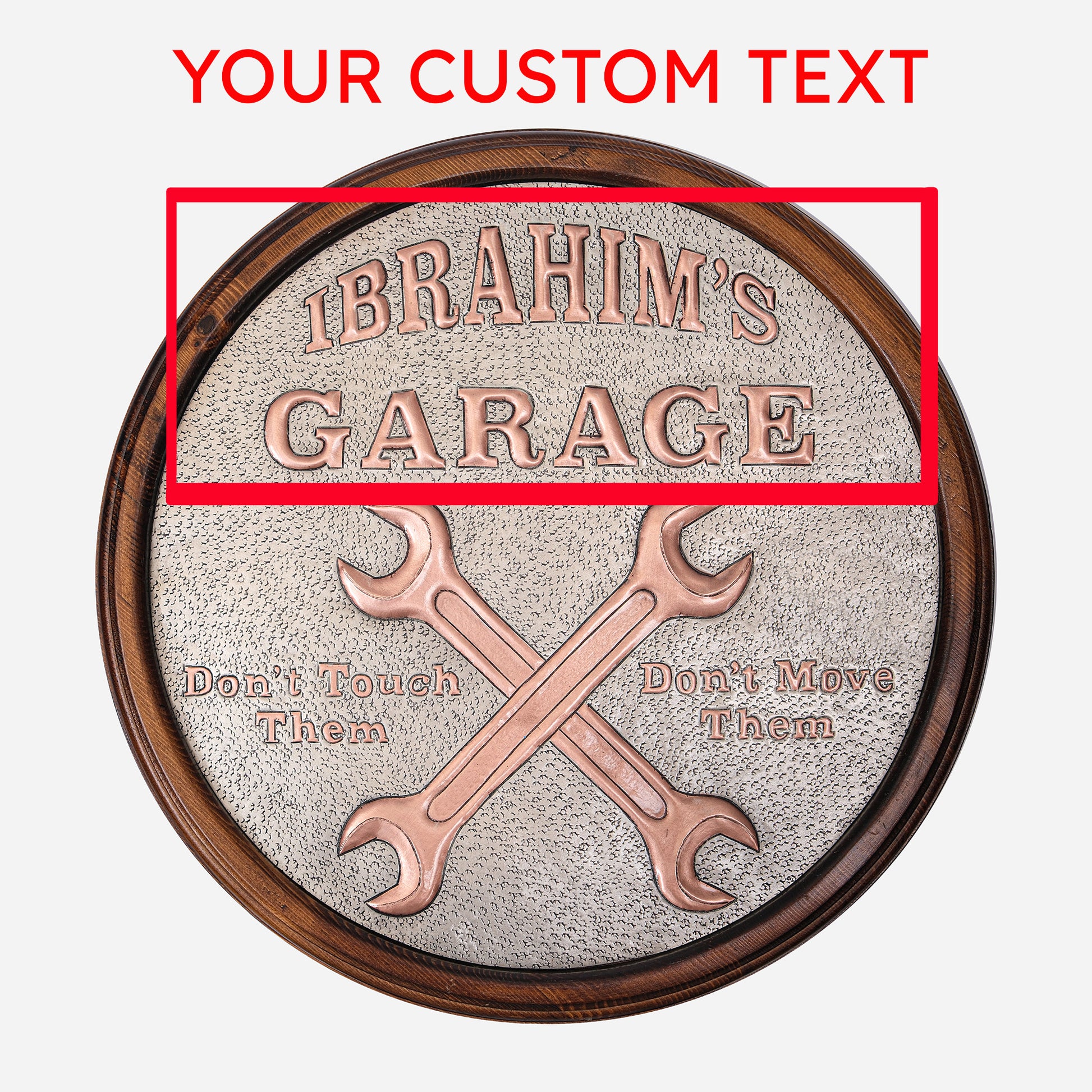 Custom Copper Garage Sign - Natuross