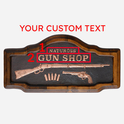 Copper Gun Shop Sign - Natuross