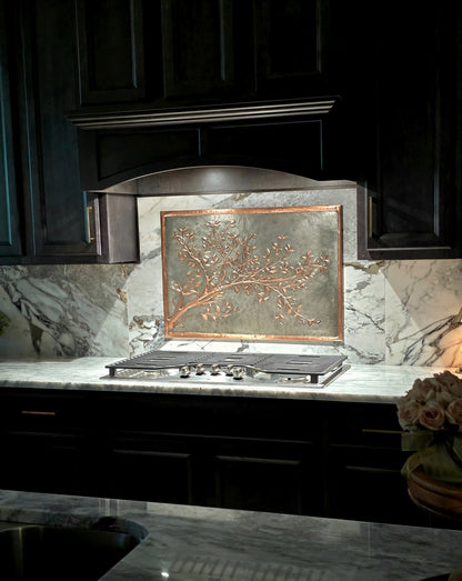 Copper Stove Backsplash