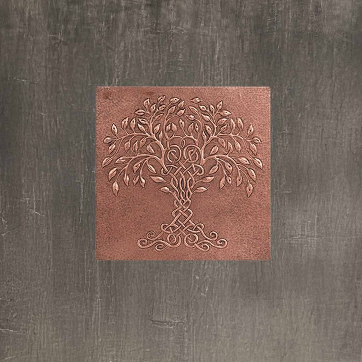 Copper Celtic Tree of Life Wall Art 15.7"x15.7" - Natuross