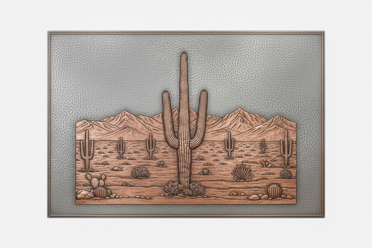 Desert Cactus Landscape Panel