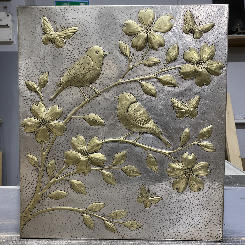 Detail shot of metalwork craftsmanship