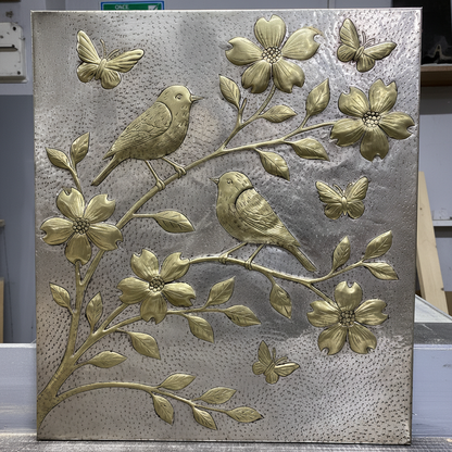 Detail shot of metalwork craftsmanship
