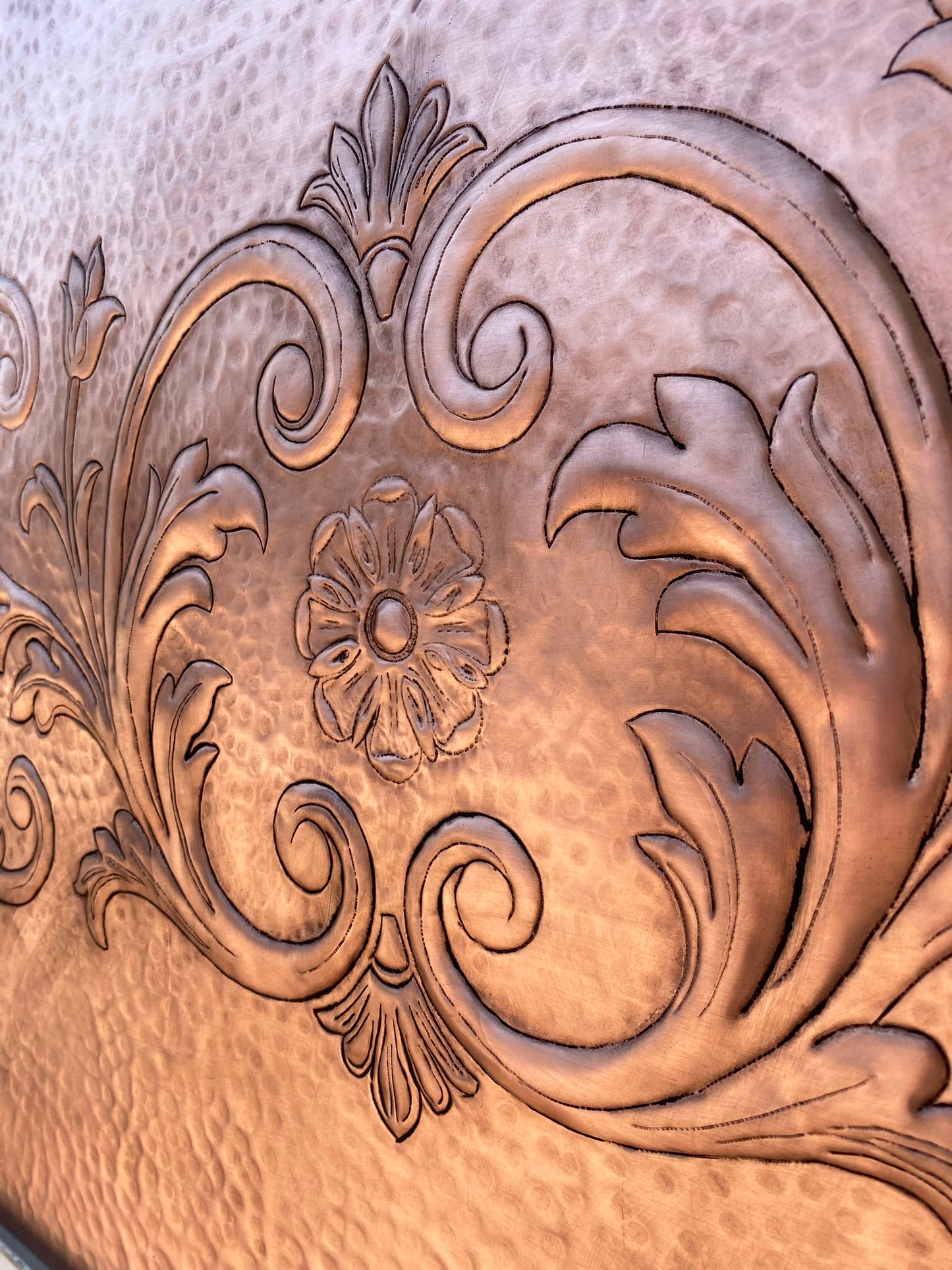 Victorian Style Copper Kitchen Backsplash