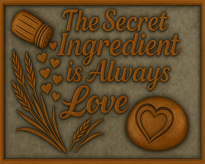 Custom Quote Copper Backsplash – Handmade Bread & Wheat Design