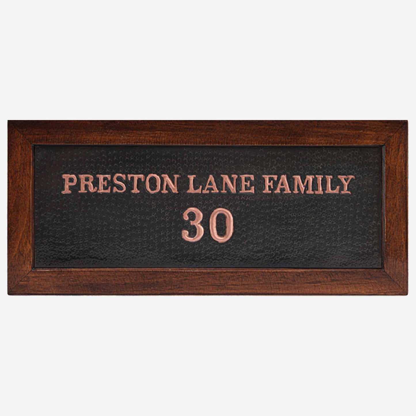 Custom Family Name and House Number Sign - Natuross