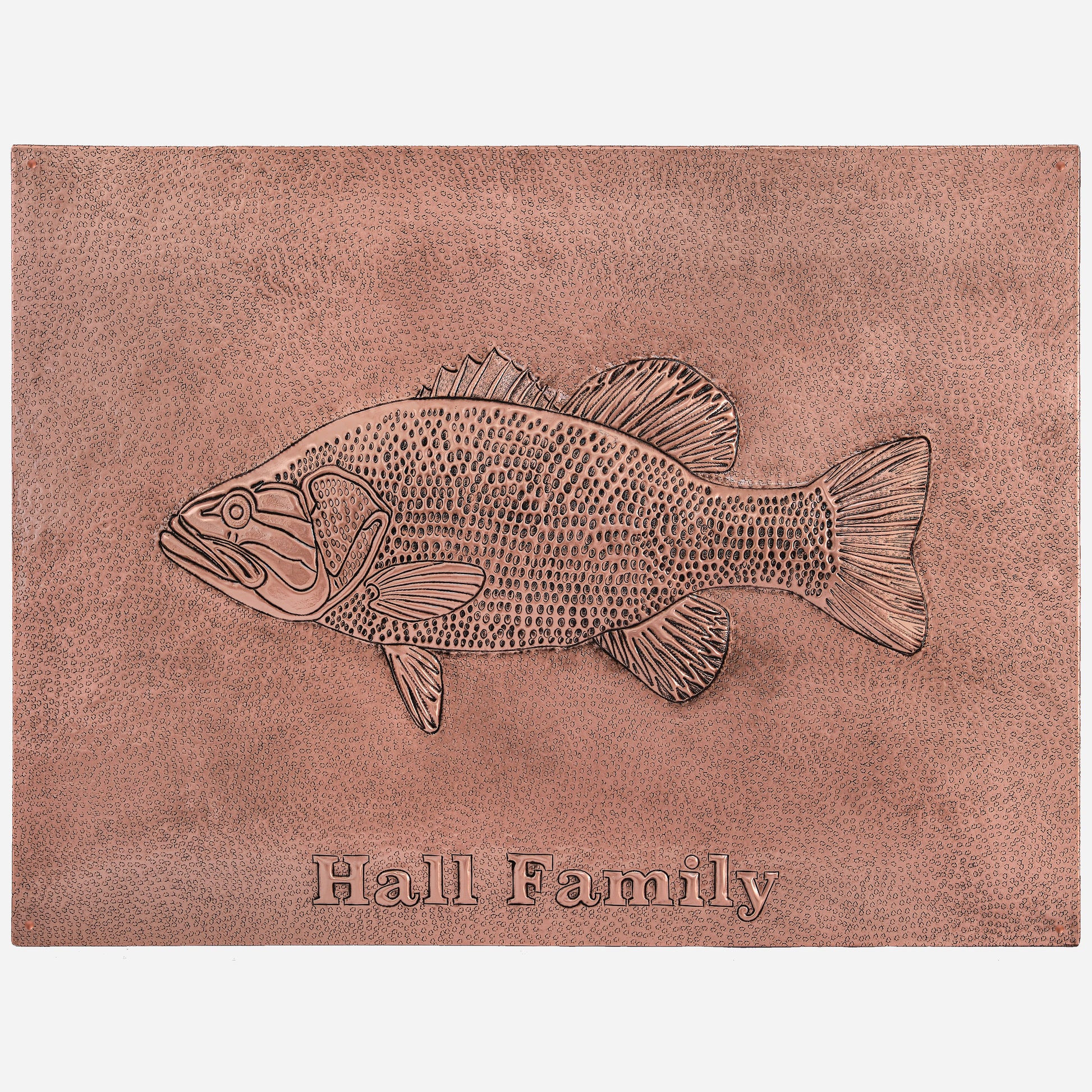 Copper Largemouth Bass Fish Family Name Sign - Natuross