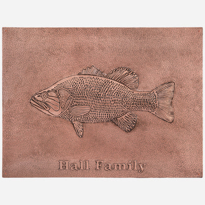 Copper Largemouth Bass Fish Family Name Sign - Natuross