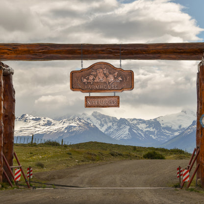 Copper Large Farmhouse Gate Sign Rider (Personalized with Name, Brown Patina)