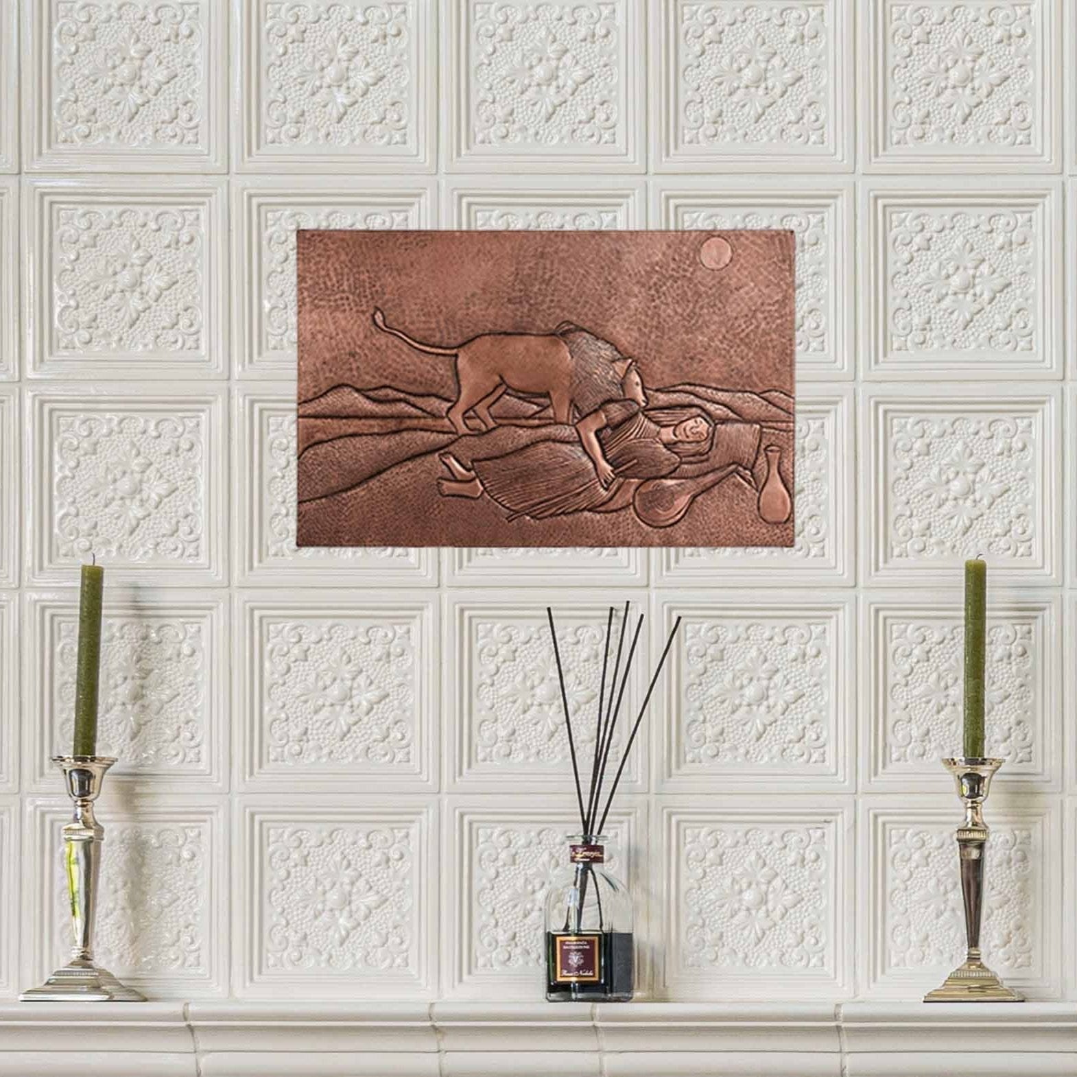 Copper The Sleeping Gypsy Reproduction Art Tile 14.1"x18.4" - Natuross