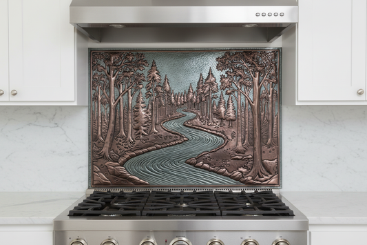 Forest River Backsplash — Kitchen Mockup