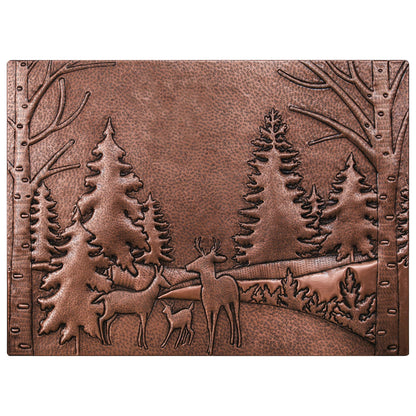 Deer Family Scene Kitchen Backsplash