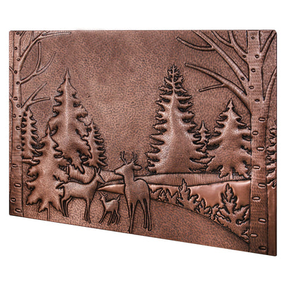 Deer Family Scene Kitchen Backsplash