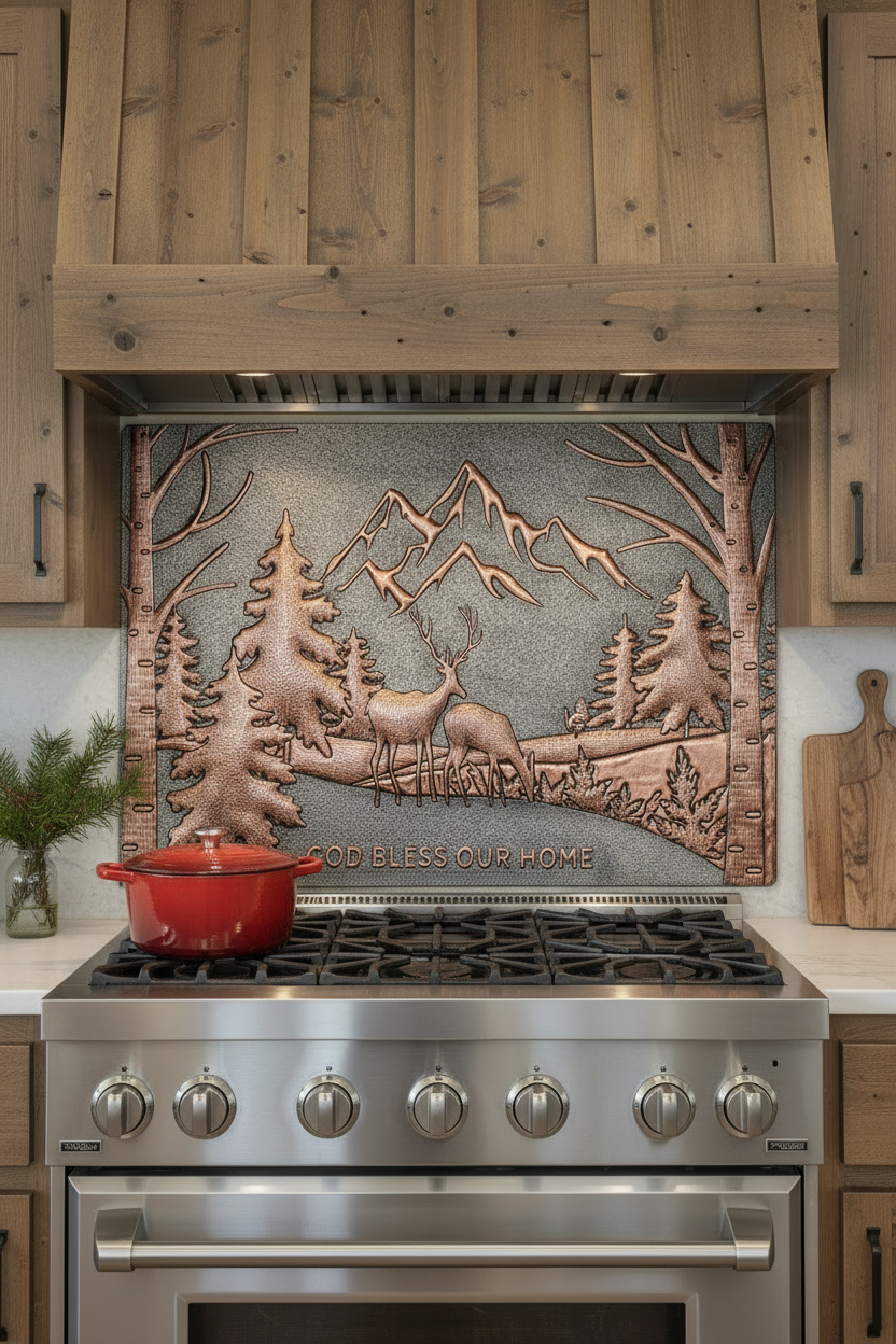 Gray Wilderness Vista - mountain lodge single piece