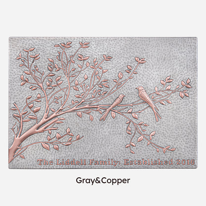 Copper House Sign (Tree Branches with Leaves) - Natuross