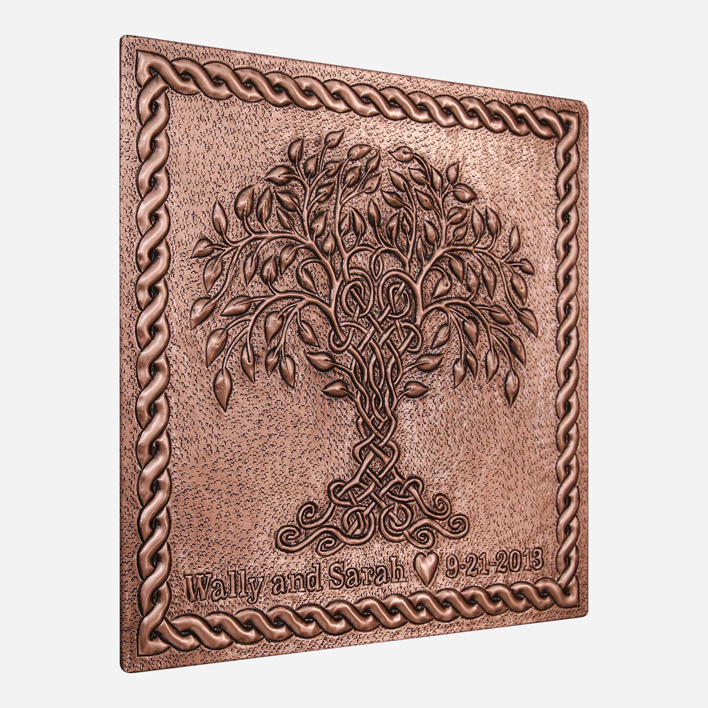 Copper Love Quote Sign (Celtic Tree of Life and Knot Border) - Natuross