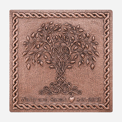 Copper Love Quote Sign (Celtic Tree of Life and Knot Border) - Natuross