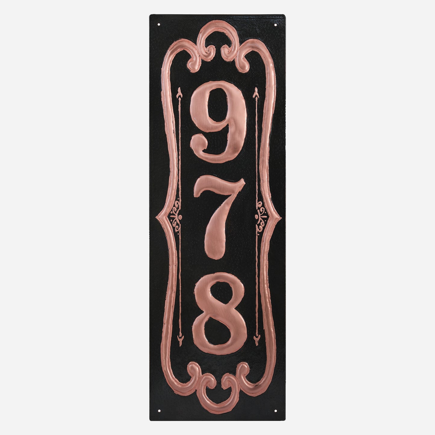 Decorative Vertical House Number Plaque - Natuross