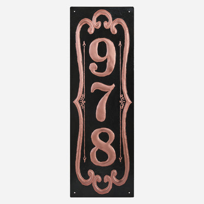 Decorative Vertical House Number Plaque - Natuross