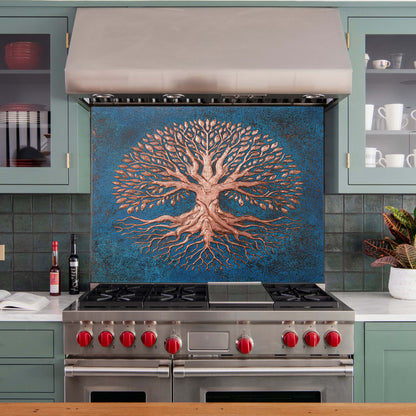 Tree of Knowledge Copper Kitchen Backsplash Tile