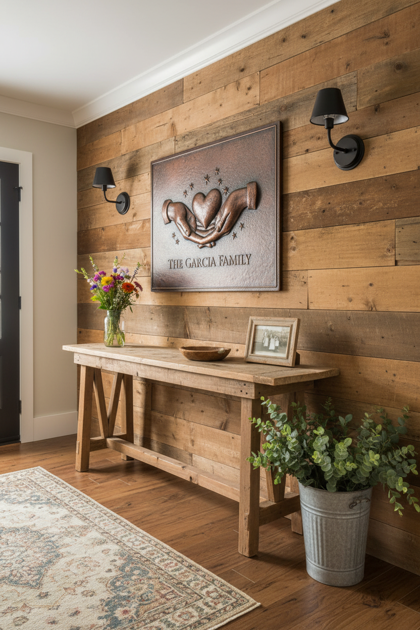 Hands Heart - rustic farmhouse entryway