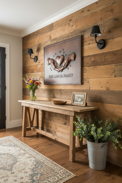 Hands Heart - rustic farmhouse entryway