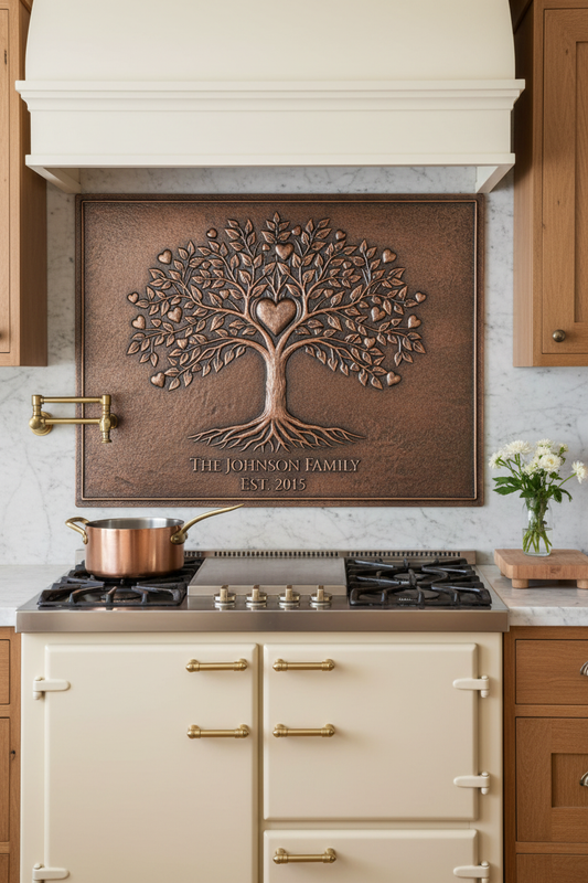 Heart Tree of Life - over stove MUCH closer clean kitchen
