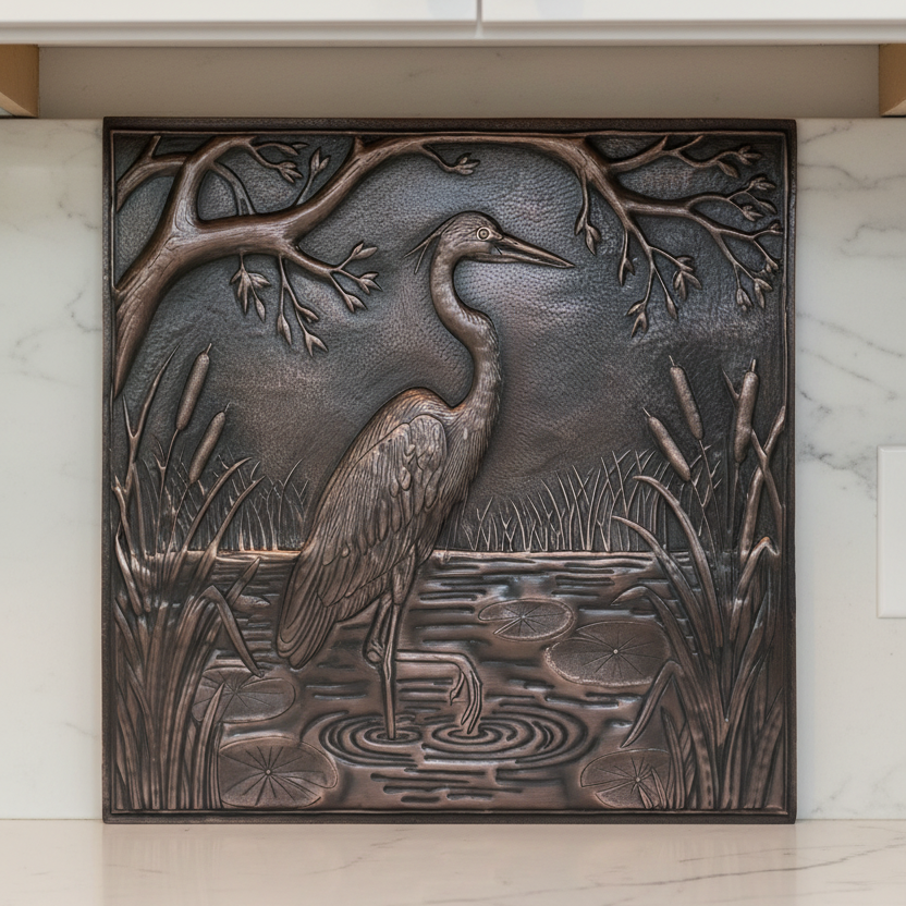 Heron Panel — Close-up Detail