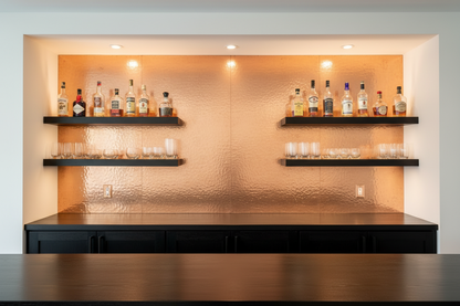 Home Bar Backsplash — Natural Copper