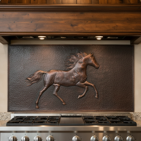 Running Horse Copper Backsplash