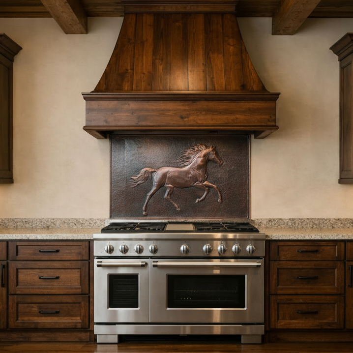 Running Horse Copper Backsplash