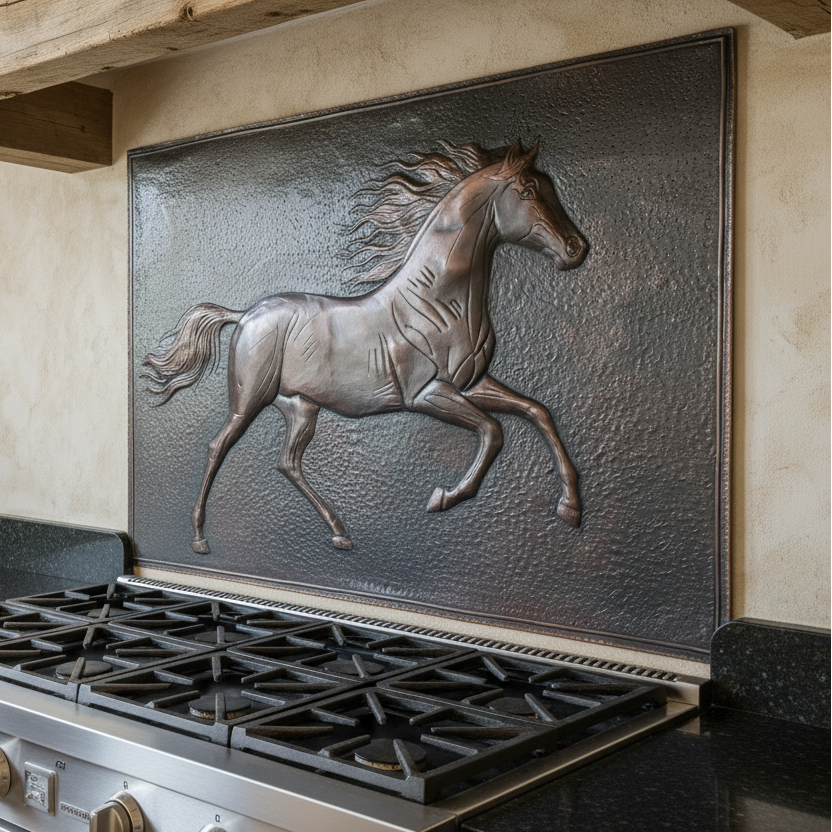 Running Horse Copper Backsplash