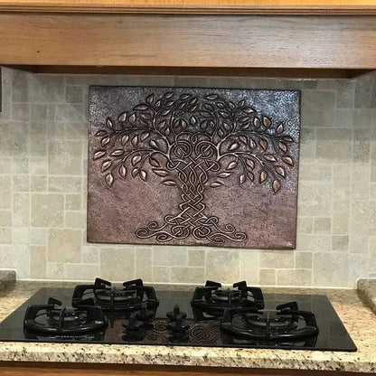 Copper Kitchen Backsplash Tree of Life