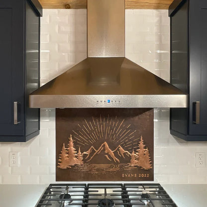 Brown Mountain Sunrise Copper Backsplash