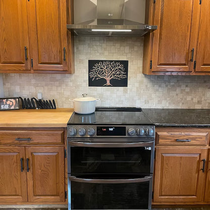 Eternal Tree Copper Backsplash in Black Patina - Natuross