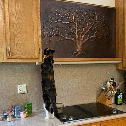 Brown Kitchen Backsplash Tree of Life