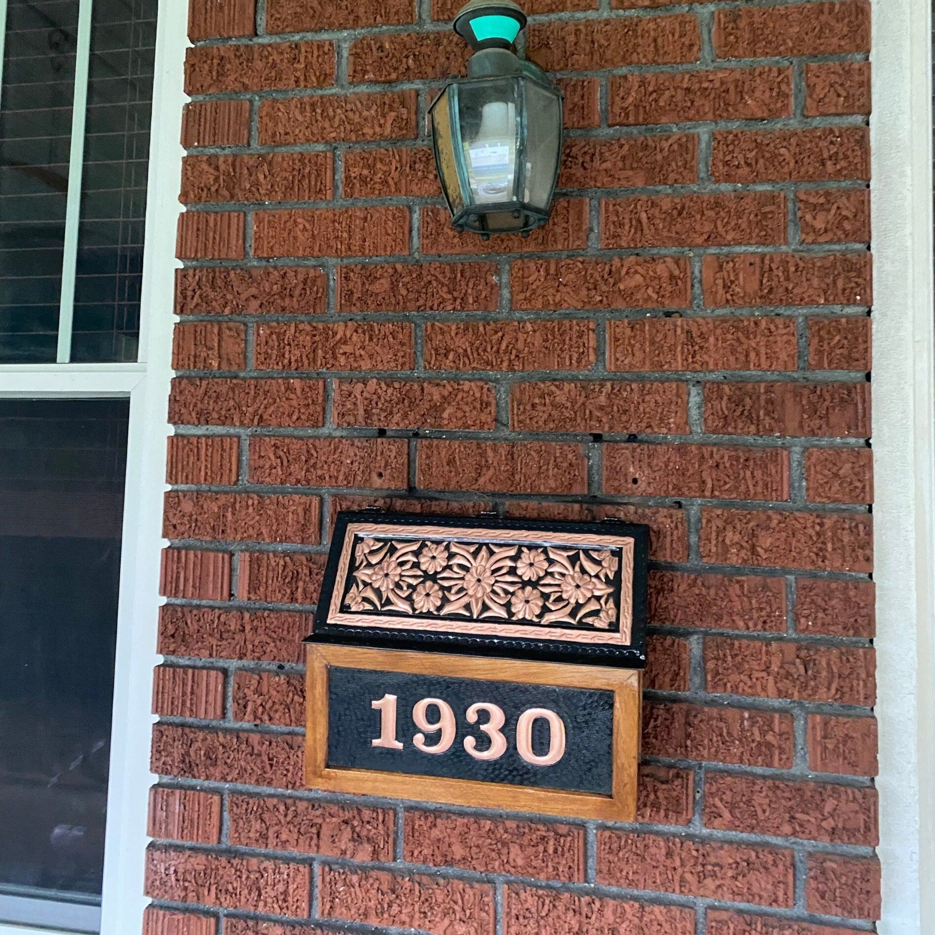 Wall Mounted Copper Letterbox