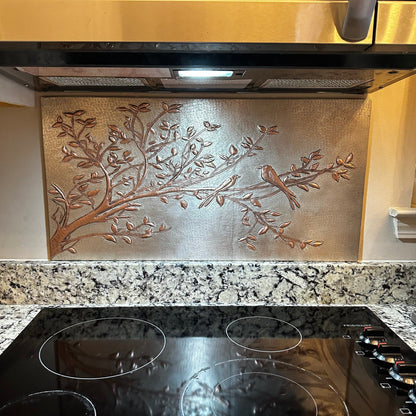 Kitchen Splashback Birds on Tree Branches