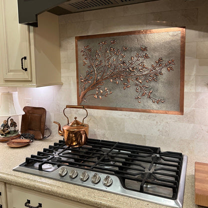 Tree Branches with Leaves Kitchen Backsplash Tile - Natuross