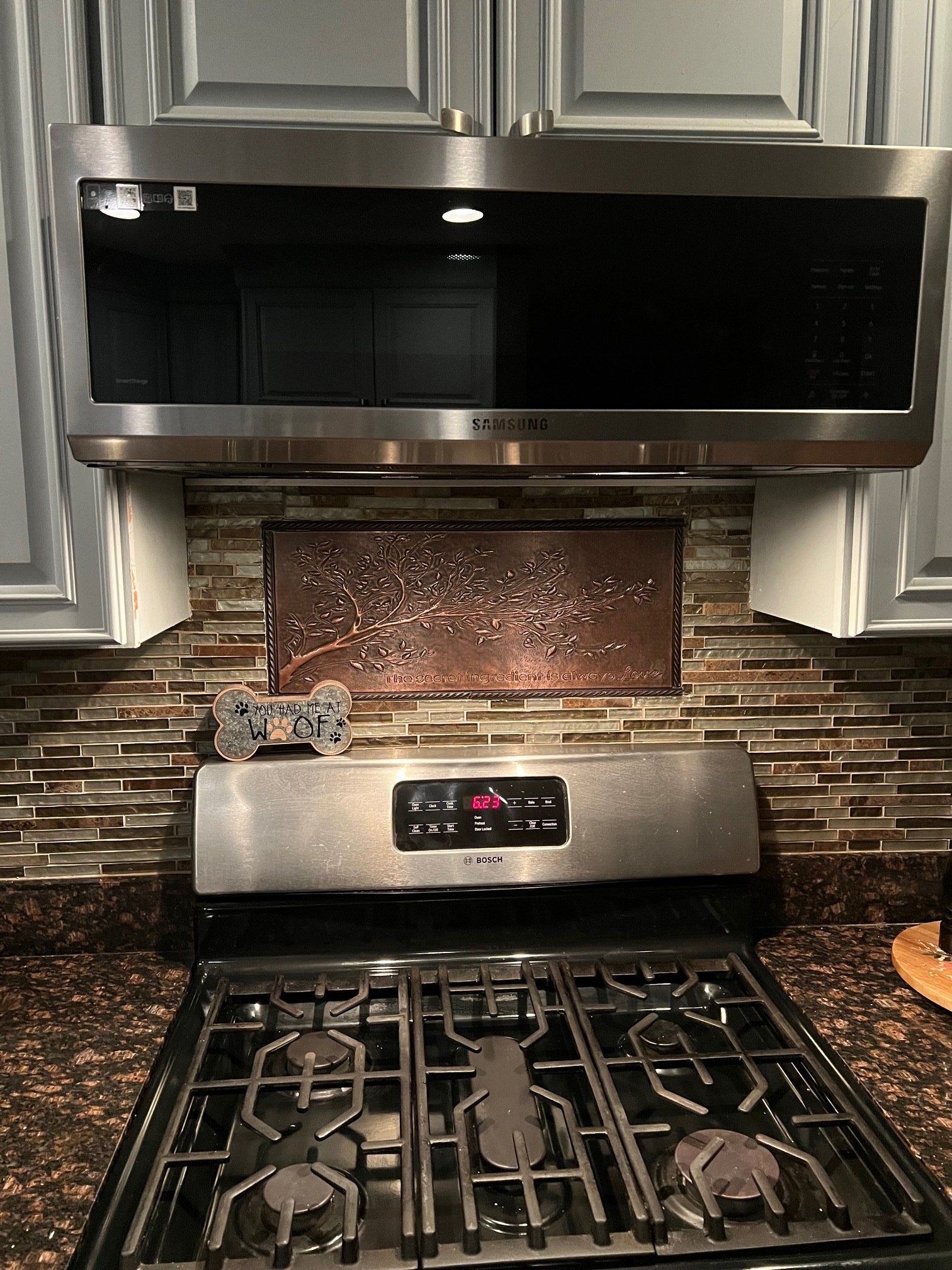 Rustic Brown Copper Tree Branches Backsplash | Handmade Farmhouse Kitchen Wall Art - Natuross
