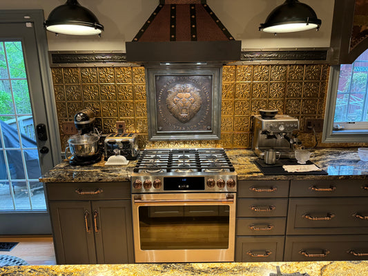 Copper Backsplash (Roaring Lion, "Fortuna Audaces Iuvat")