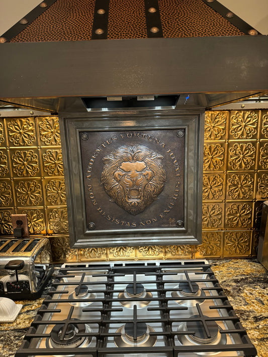 Copper Backsplash (Roaring Lion, "Fortuna Audaces Iuvat")