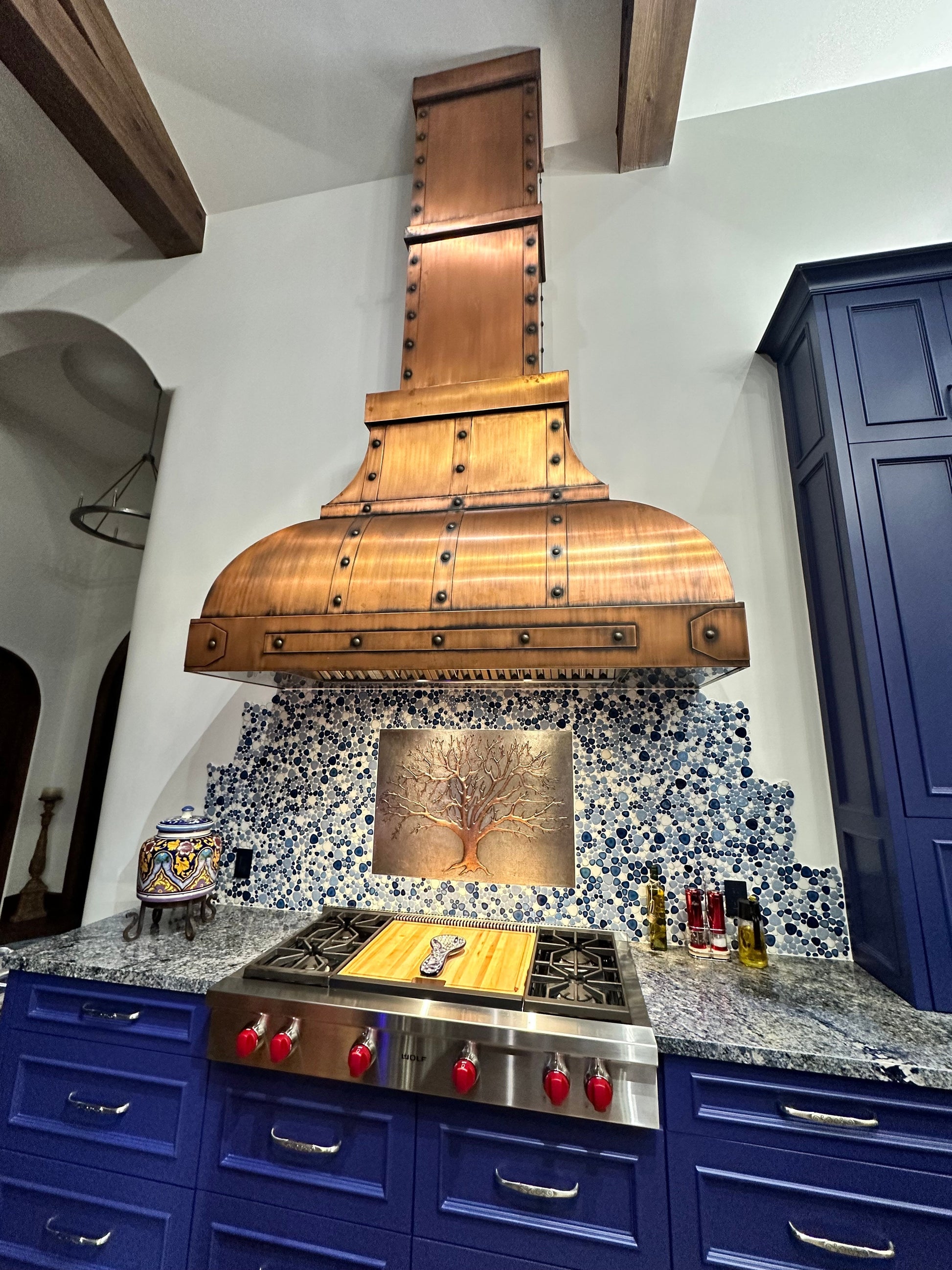 Eternal Tree Copper Backsplash in Gray & Copper - Natuross