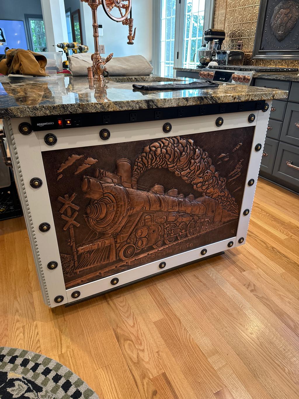 Copper Kitchen Island Panels
