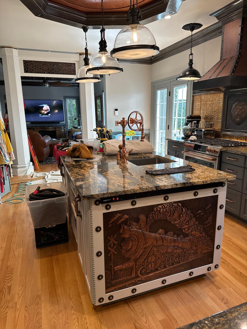 Copper Kitchen Island Panels