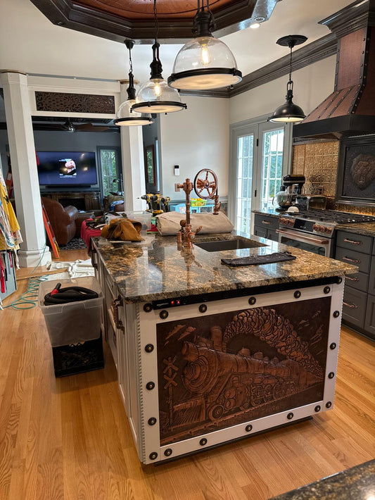 Copper Kitchen Island Panels