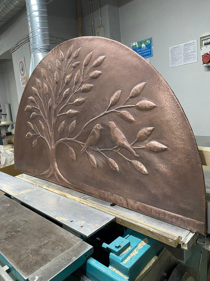 Handmade Copper Tree Wall Art Panel (Arched Fireplace & Entryway Feature)