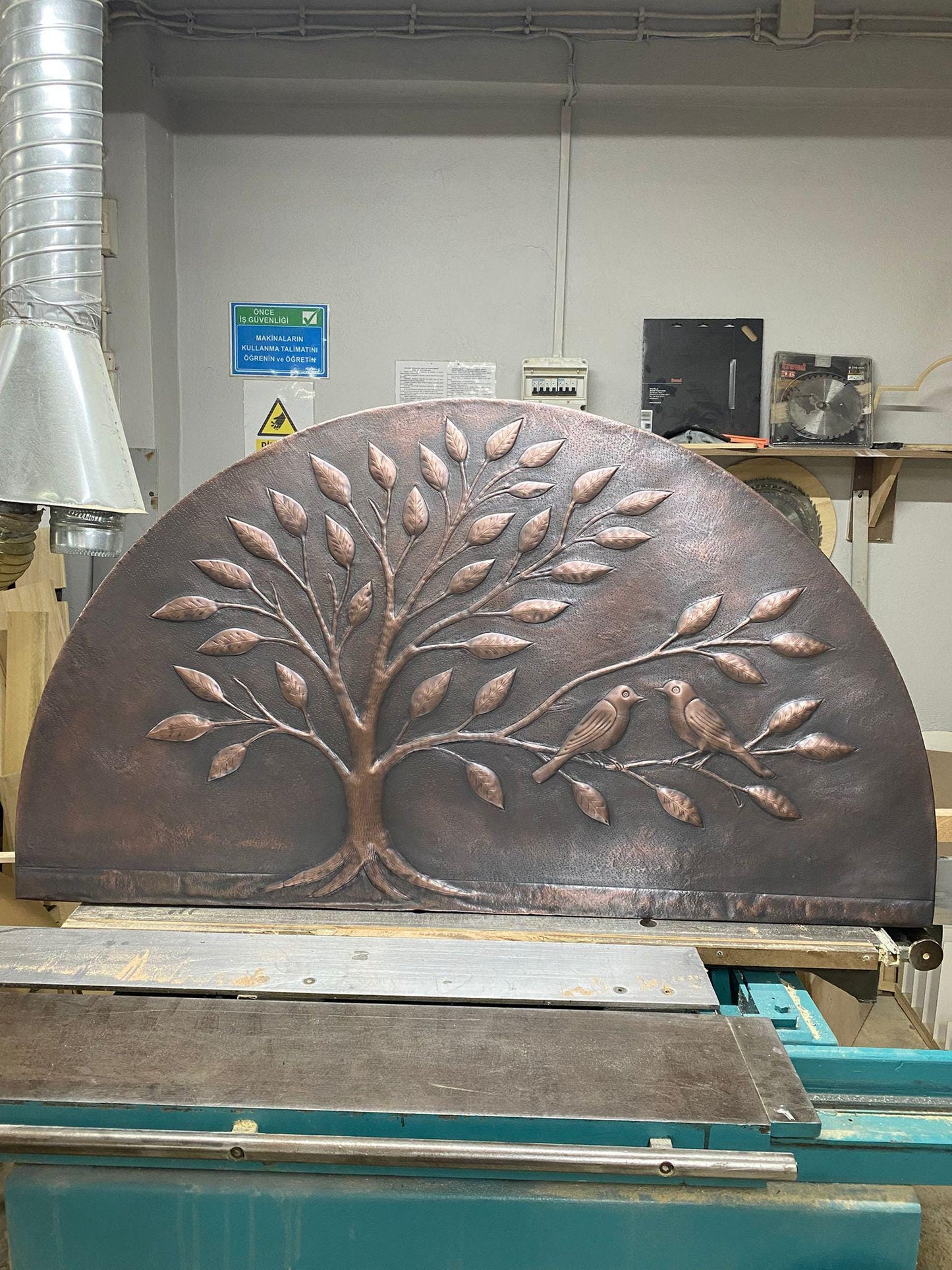 Handmade Copper Tree Wall Art Panel (Arched Fireplace & Entryway Feature)