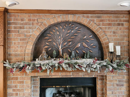 Handmade Copper Tree Wall Art Panel (Arched Fireplace & Entryway Feature)