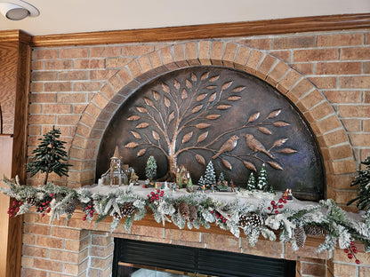 Handmade Copper Tree Wall Art Panel (Arched Fireplace & Entryway Feature)